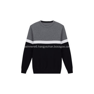 Men's Sweater Cotton Polyester Honey Comb Stripe Pullover